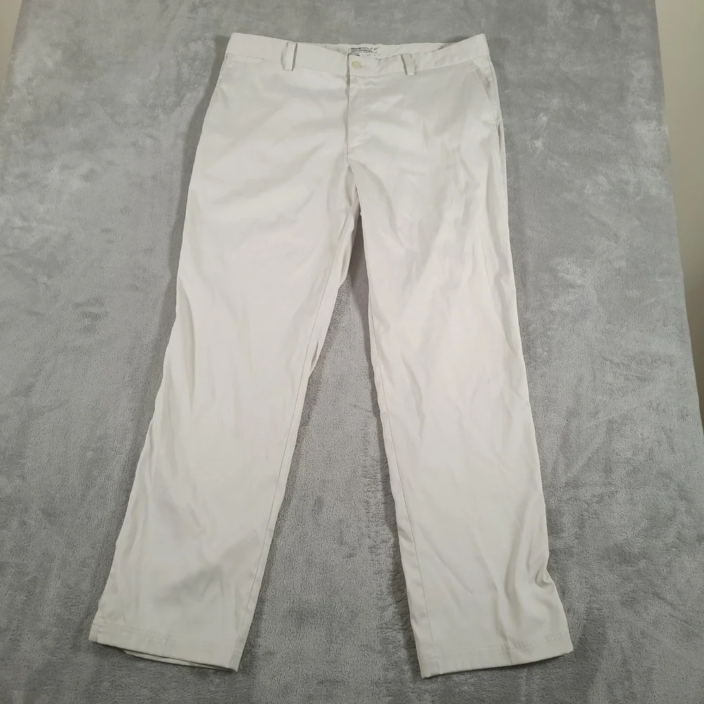 Nike‎ Golf Pants Mens 38x32 Khaki Tour Performance Dri-FIT Straight Leg Stretch